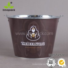 Metal Round Champagne Beer Ice Bucket para bar